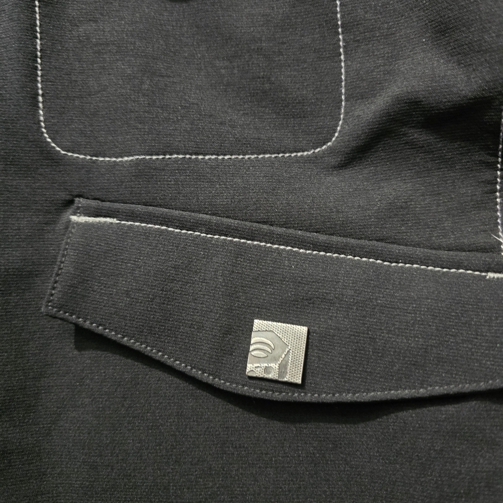 Mountain Hardwear Soft Shell Utility Moto Hooded Bomber jacket Coat black cozy S - Picture 9 of 15